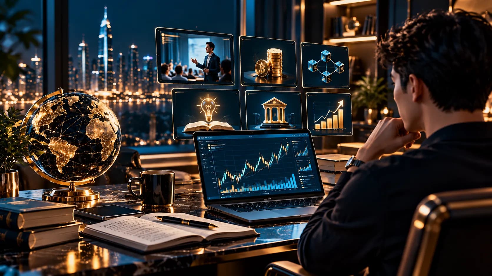 Generated financial learning workspace, not a ReCore course or actual platform